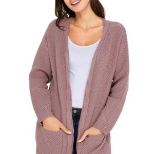 NEW! LONG OPEN FRONT CARDIGAN! SIZE LG